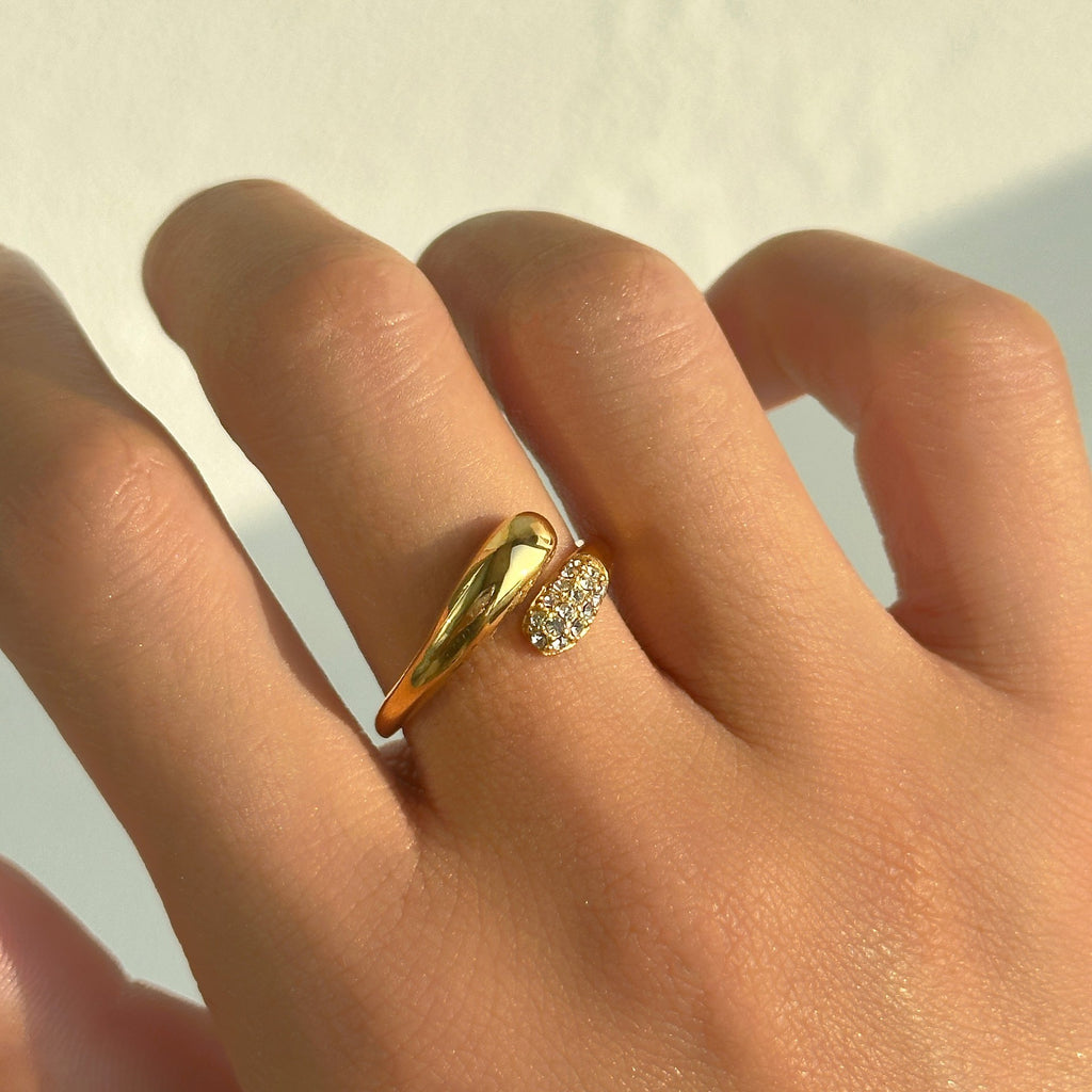 Goldener Zirkonring