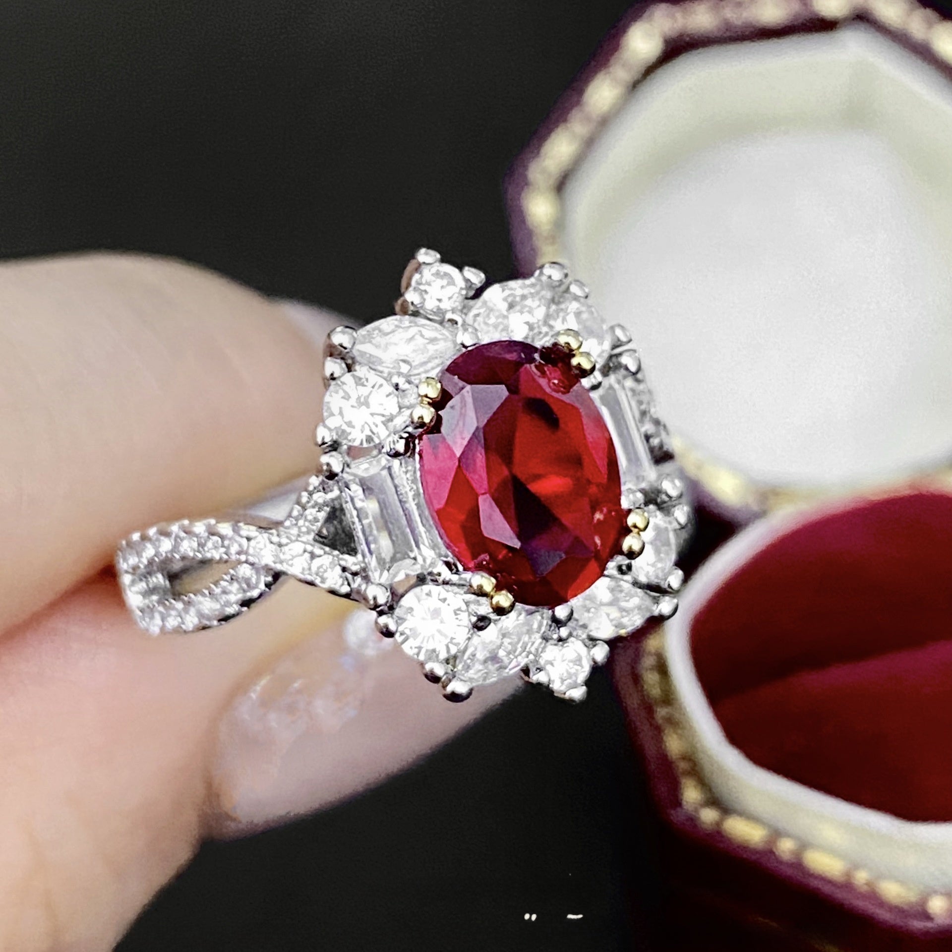 3-Karat Rubin Damenring