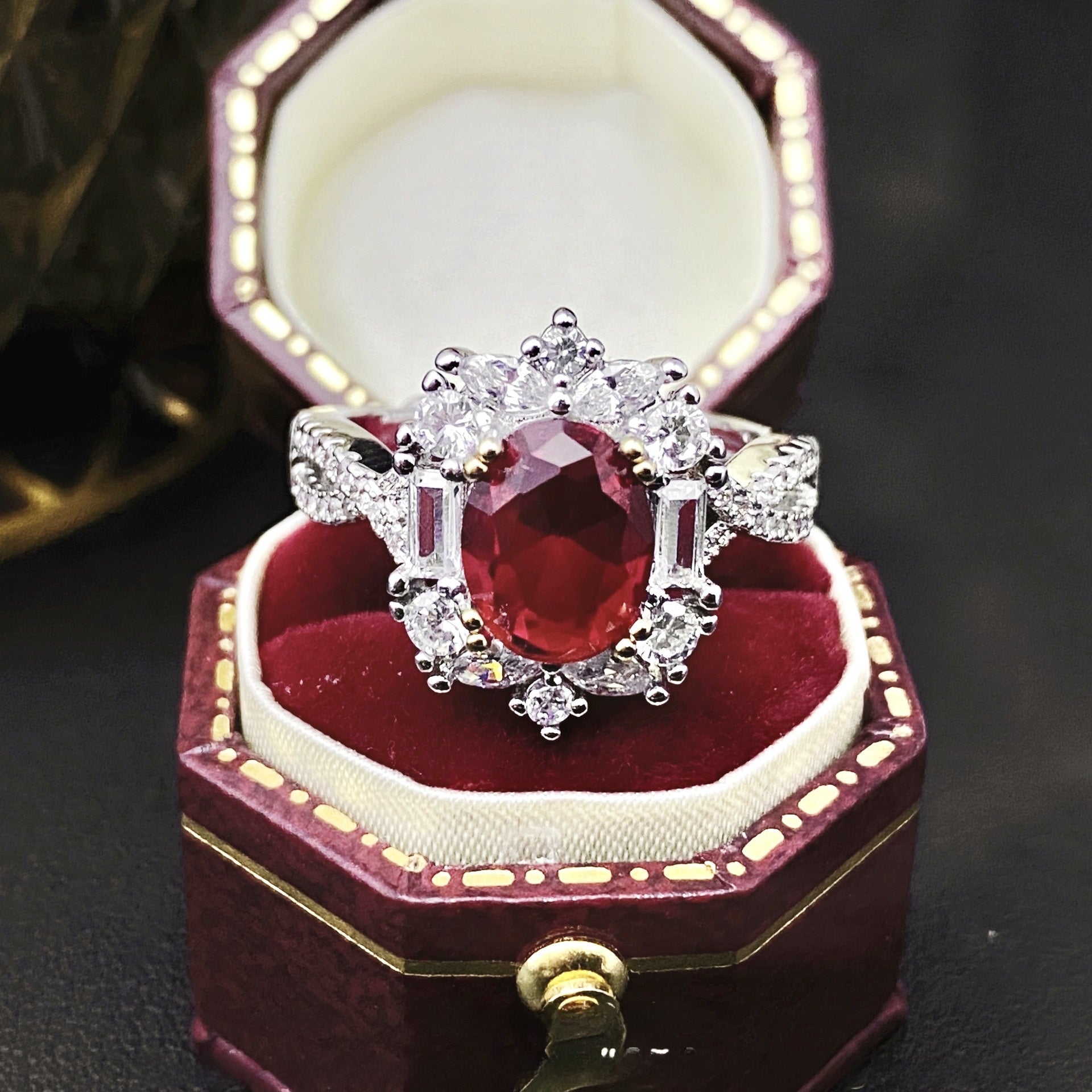 3-Karat Rubin Damenring