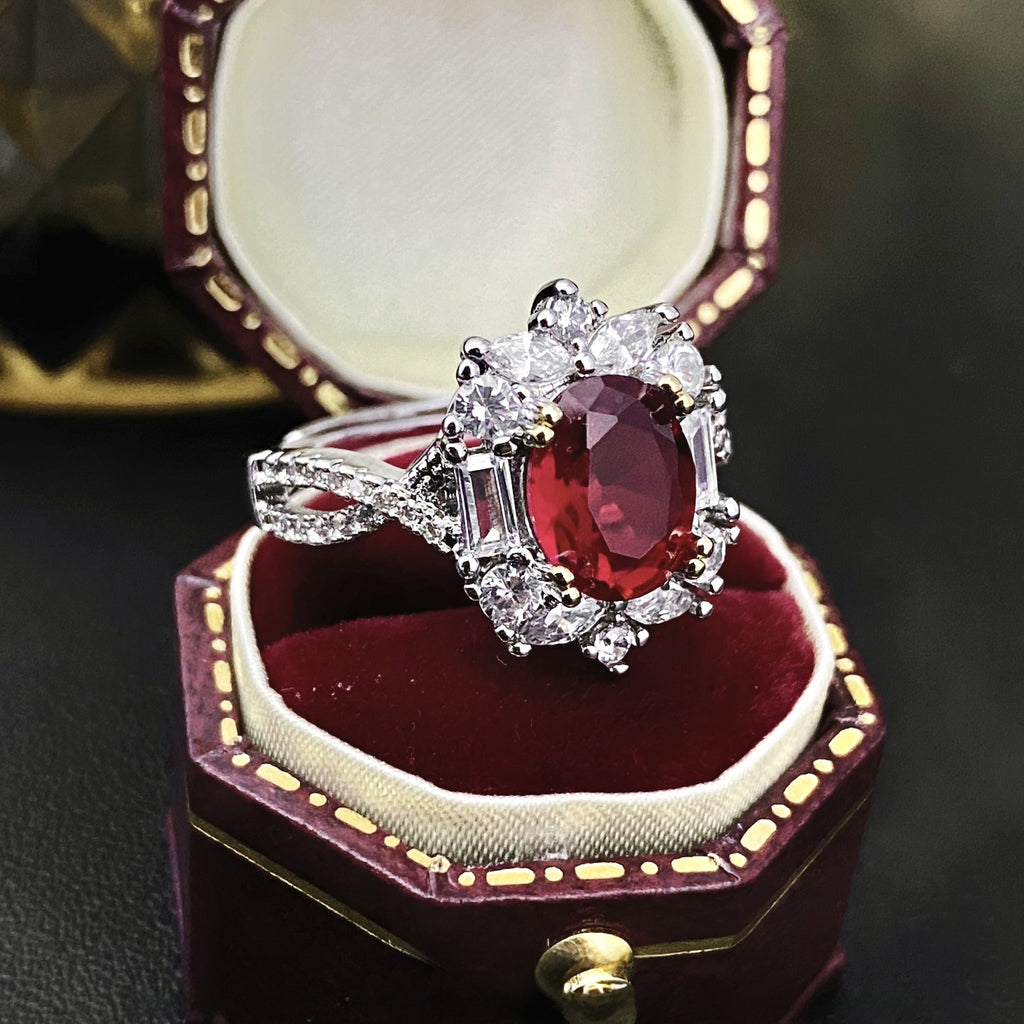 3-Karat Rubin Damenring