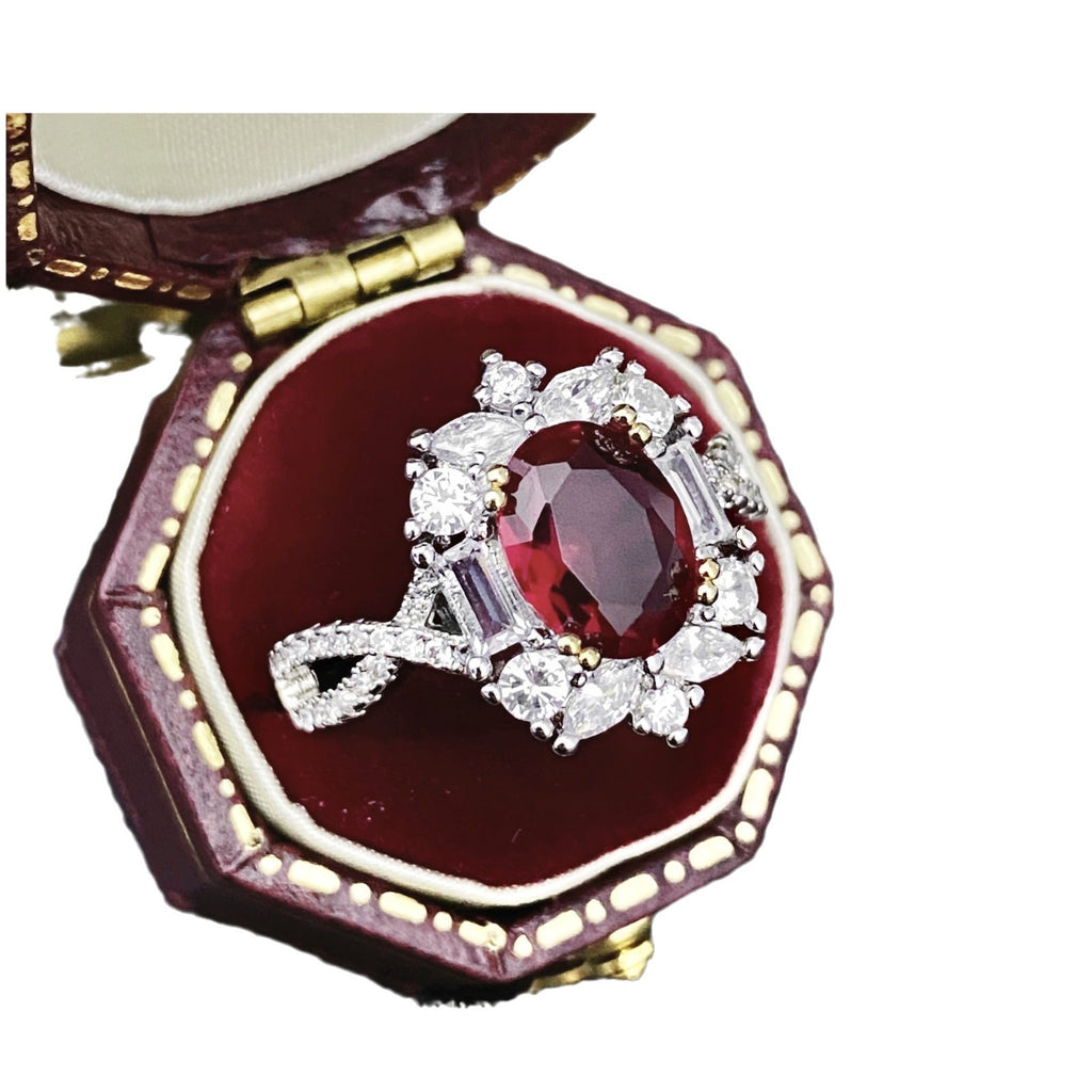 3-Karat Rubin Damenring