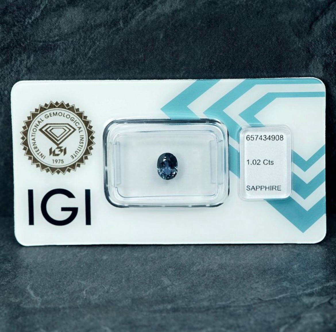 Blauer Saphir 1.02 Karat